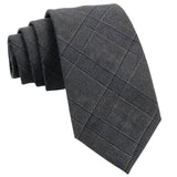 Gray Black Plaid Necktie