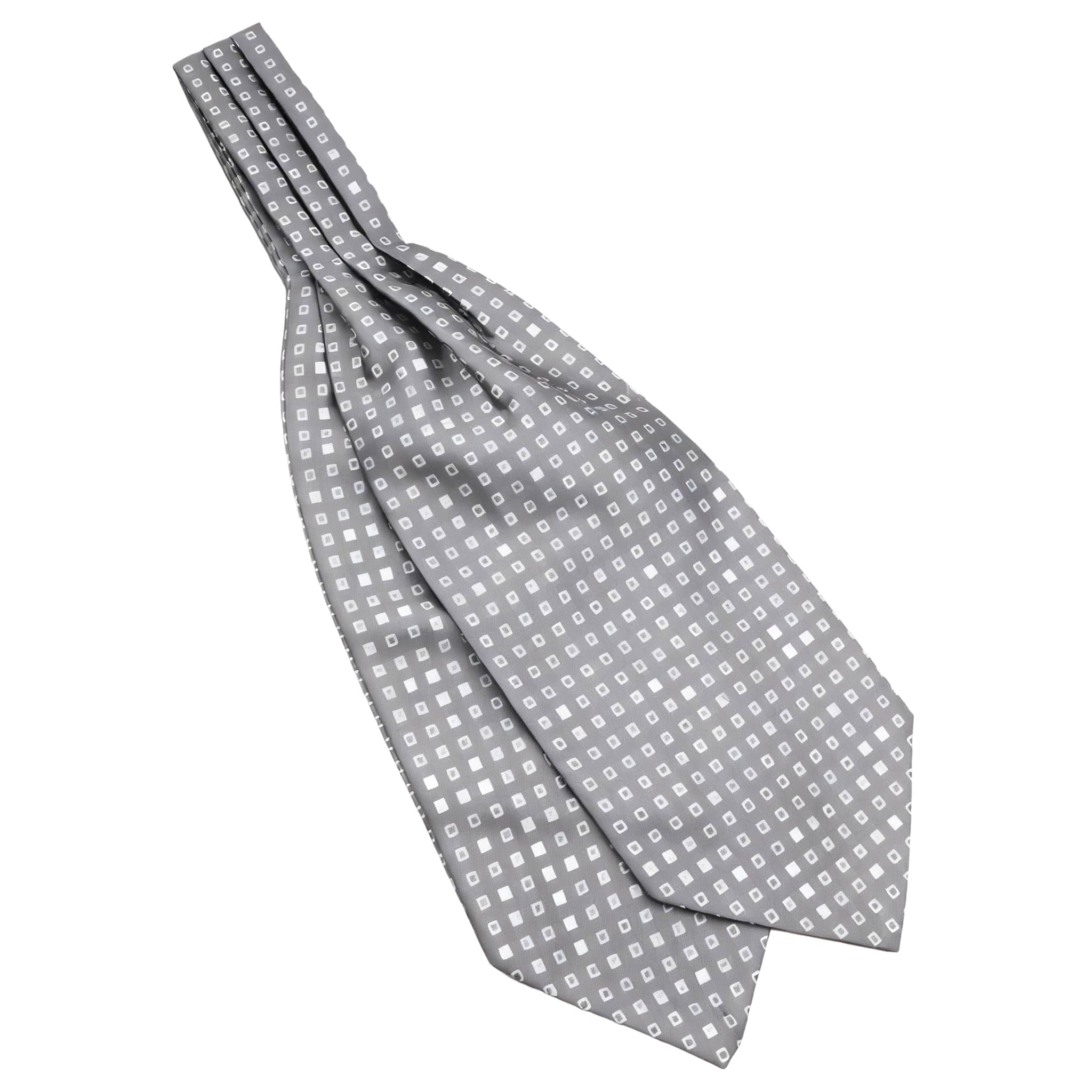 Gray White Dotted Ascot
