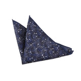 Navy Blue White Star Pocket Square