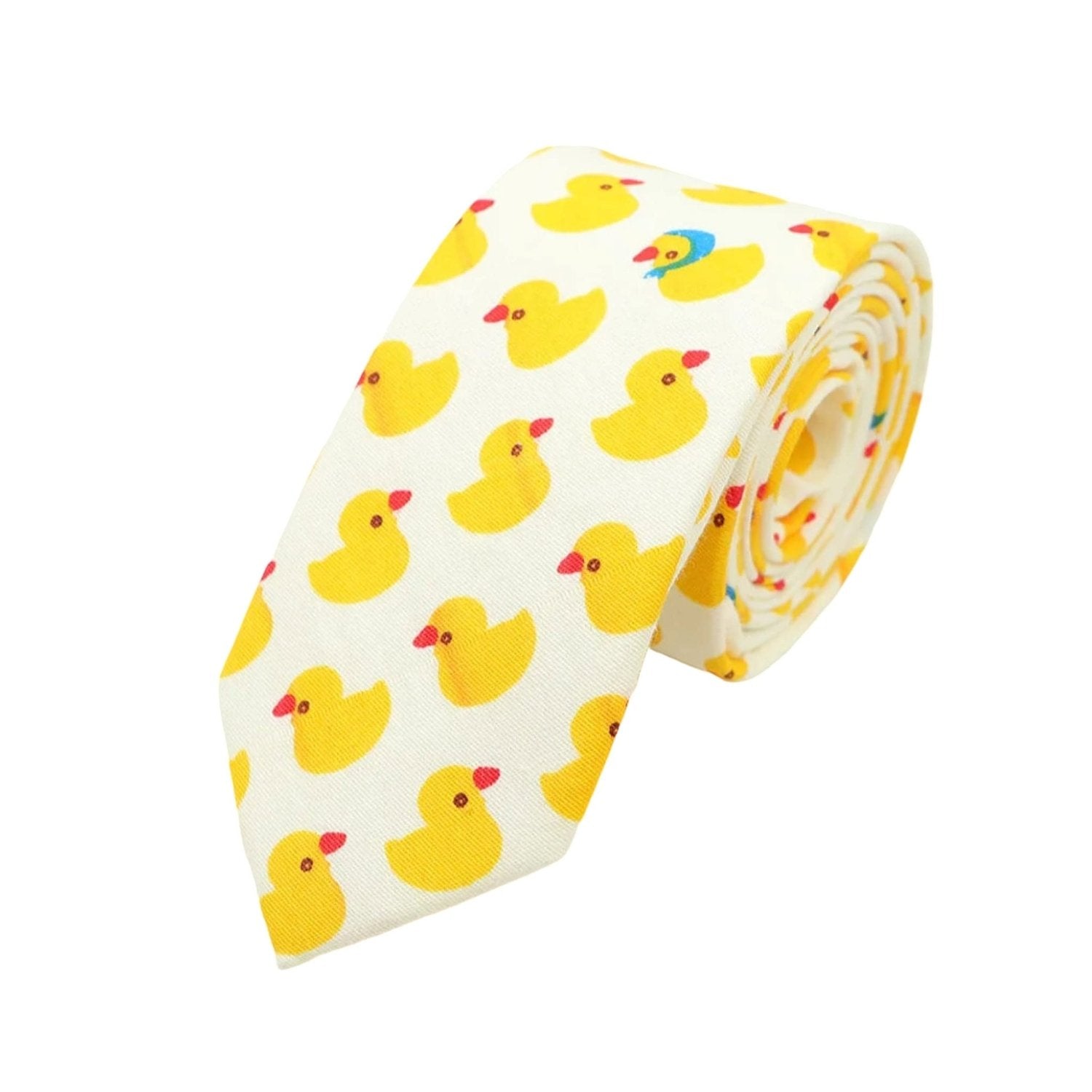 Off-White With Yellow Rubber Duck Necktie