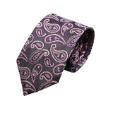 Black Purple Paisley Necktie