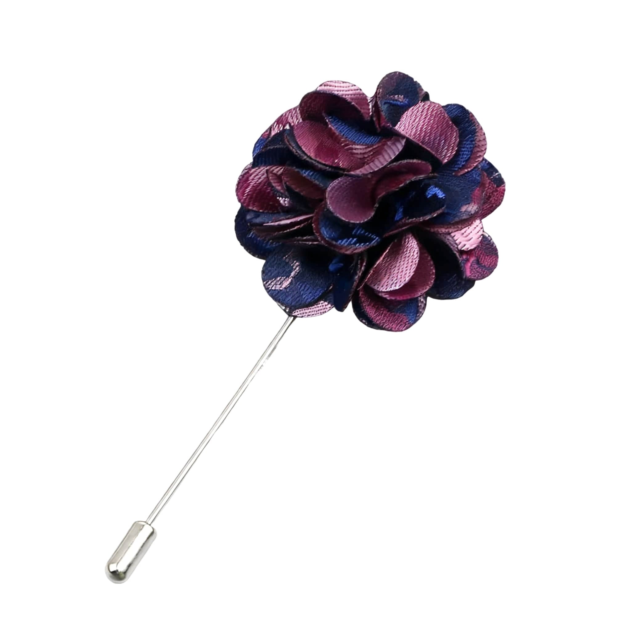 Burgundy Navy Blue Woven Lapel Pin