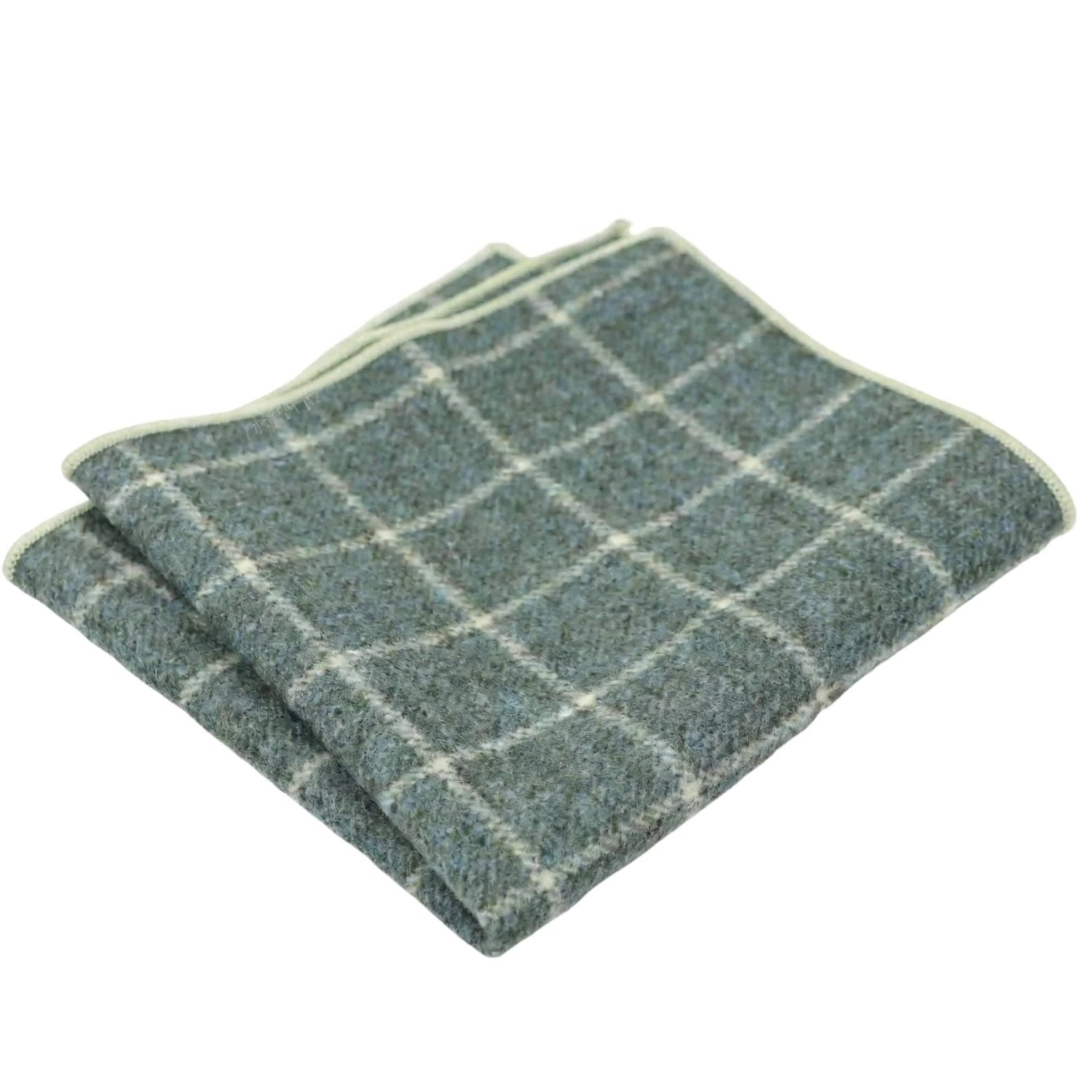 Blue - Gray With White Checkered Pocket Square