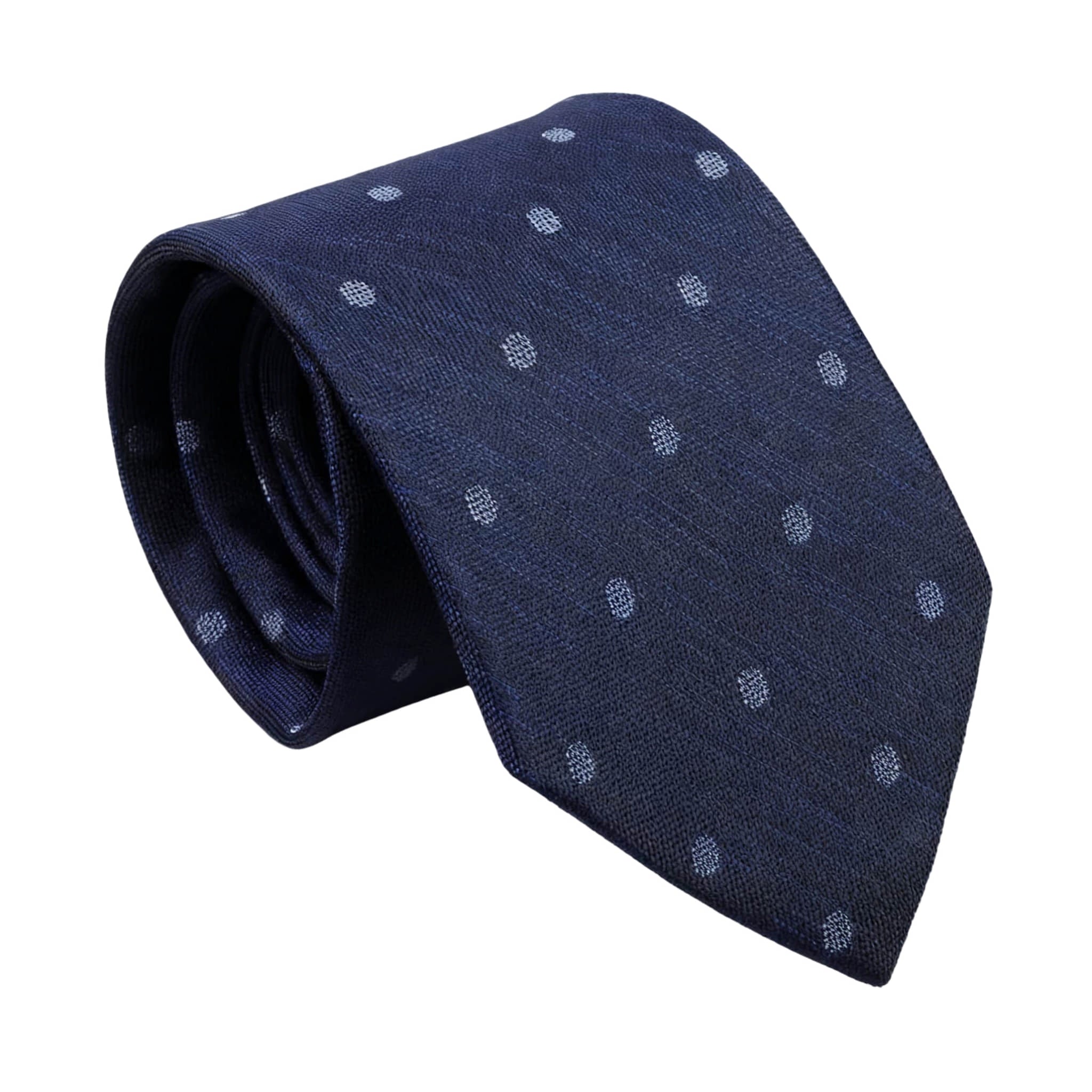Burgundy White Polka Dot Necktie