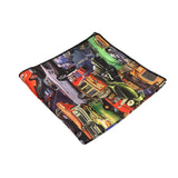 Black Multicolor Car Pocket Square