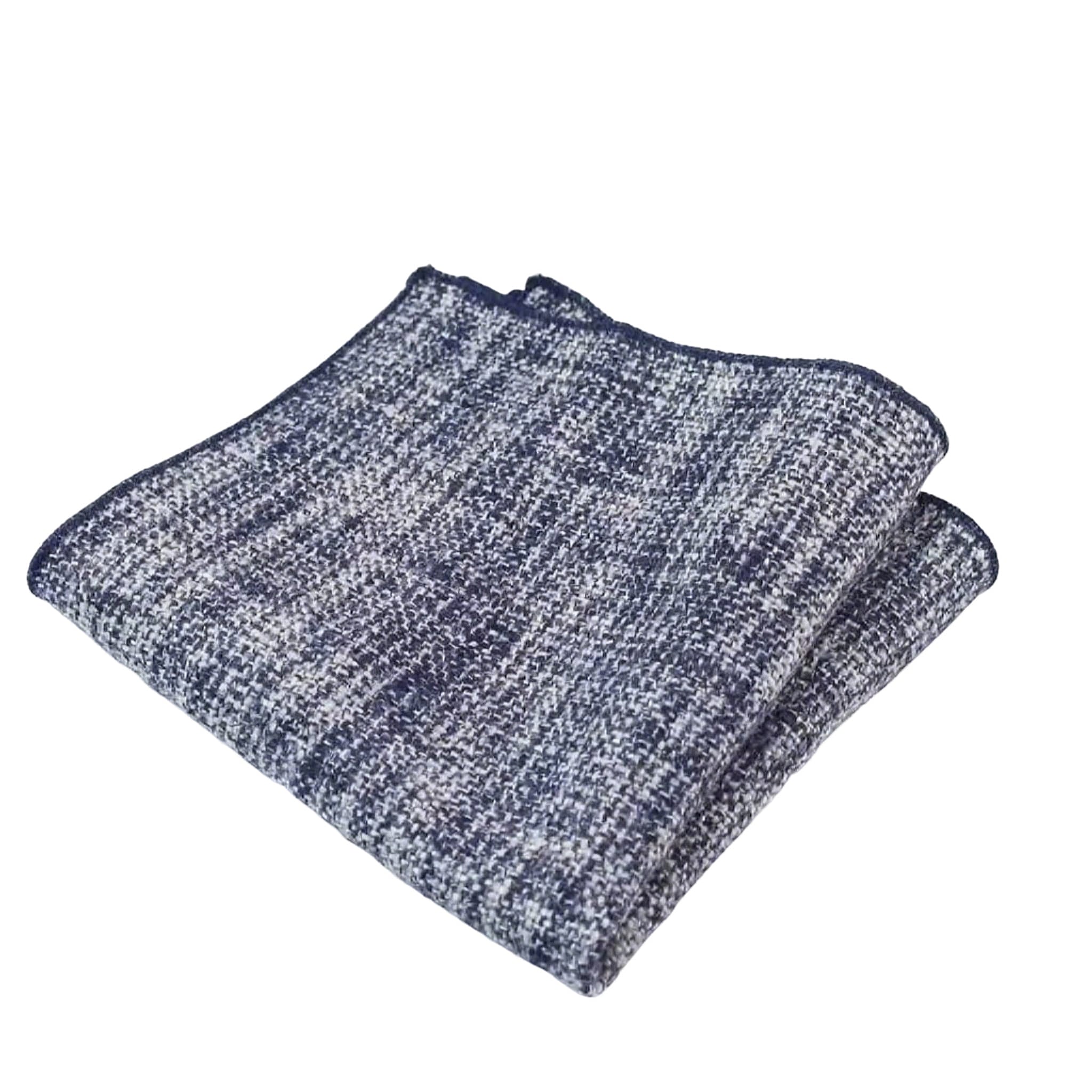 Navy White Pocket Square