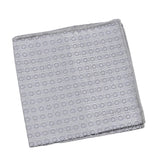 Light Gray Gray Geometric Pocket Square