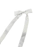 White Black Polka Dot Bow Tie