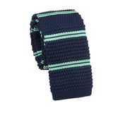 Navy Blue Mint Striped Necktie