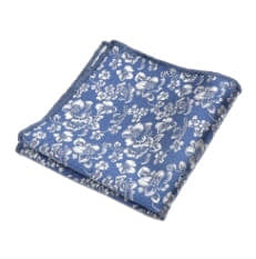 Blue White Geometric Pocket Square