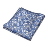 Blue White Geometric Pocket Square
