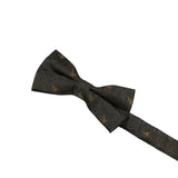 Dark Brown Gold Animal Bowtie