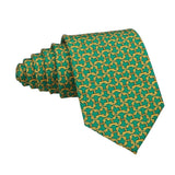 Green Yellow Chain Necktie