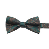 Green Brown Paisley Bowtie