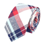 Red Blue Plaid Tie