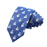 Blue White Money Bag Necktie