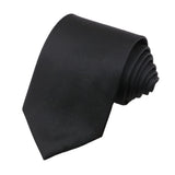 Black Black Solid Necktie