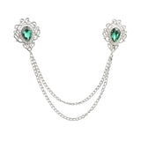 Silver Green Rhinestone Accessorie