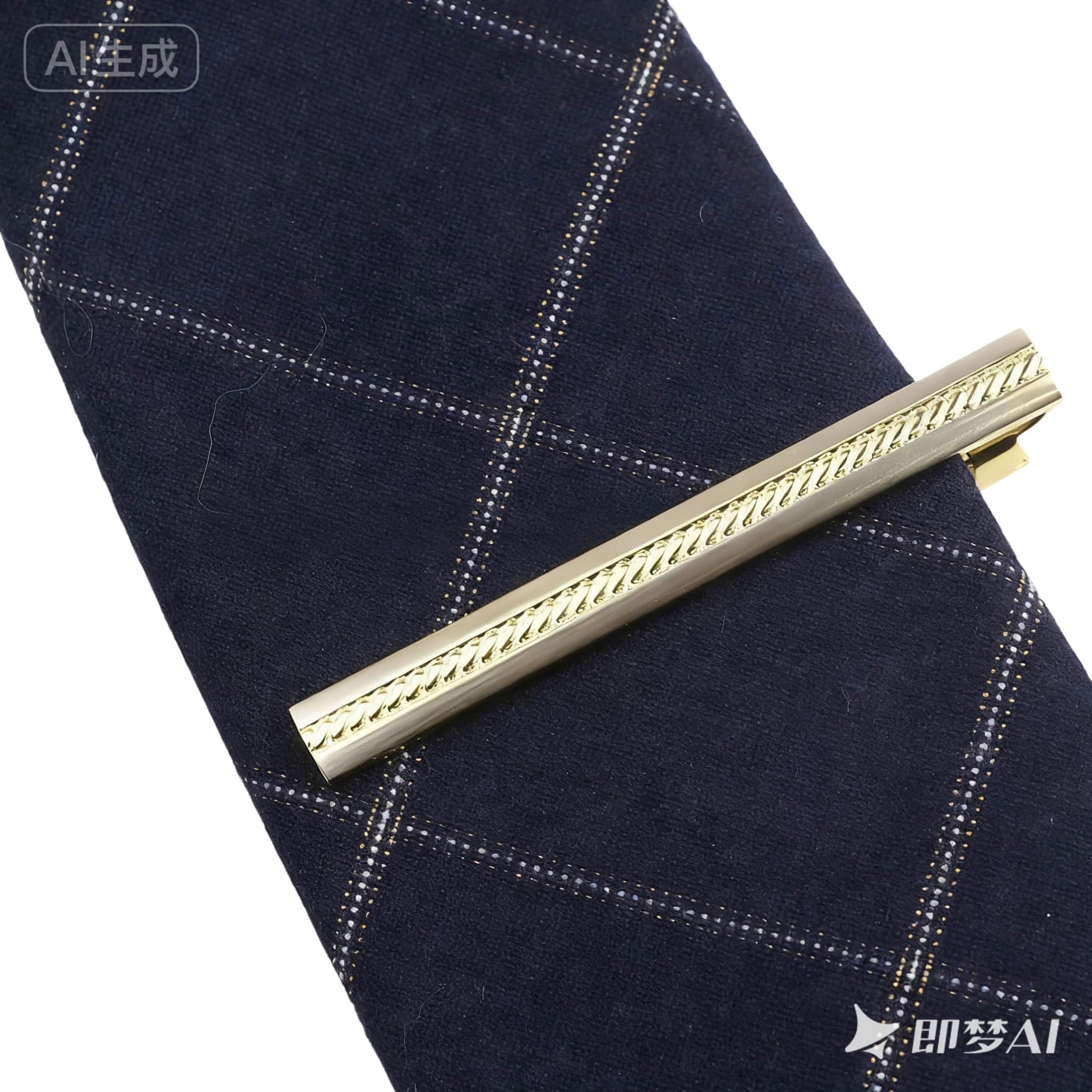 Gold Golden Braided Tie Bar