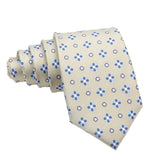 Off White Blue Dotted Necktie