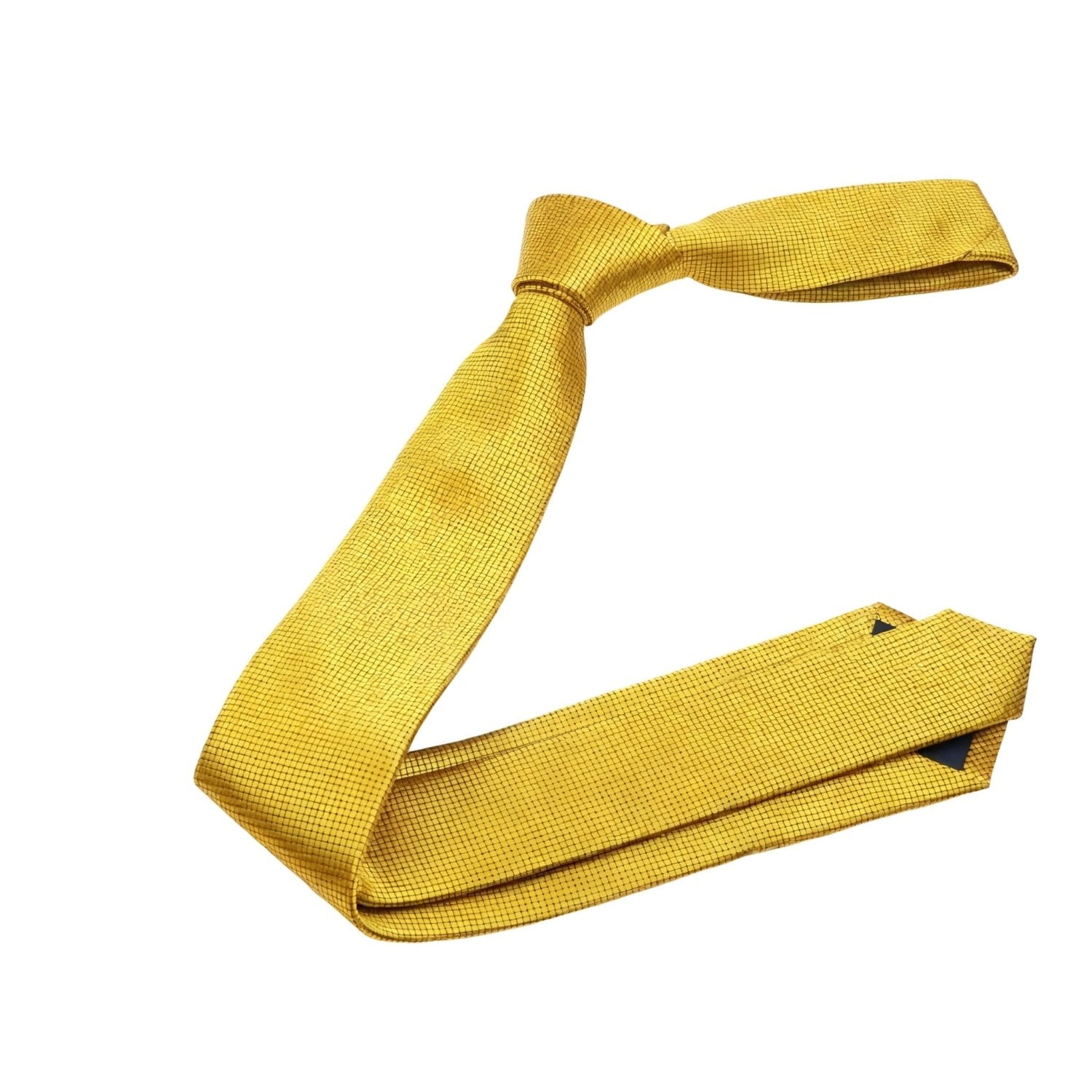 Gold Black Textured Necktie