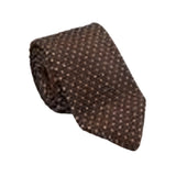 Brown White Polka Dot Necktie