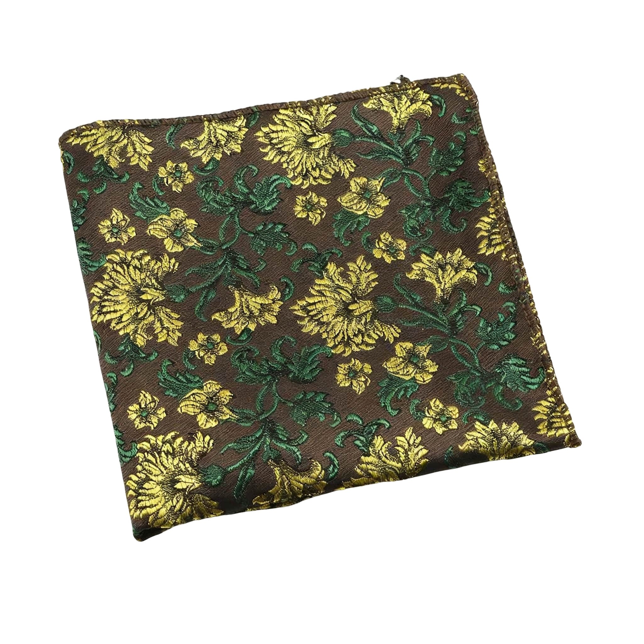 Teal Blue White Paisley Pocket Square