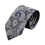 Black Blue Paisley Necktie