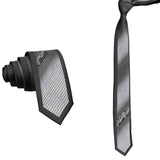 Black Silver Striped Necktie
