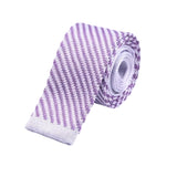 Purple Striped Knitted Tie