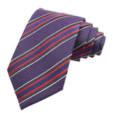 Purple Red Striped Necktie