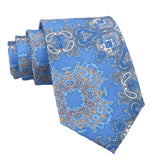 Blue Brown Paisley Necktie
