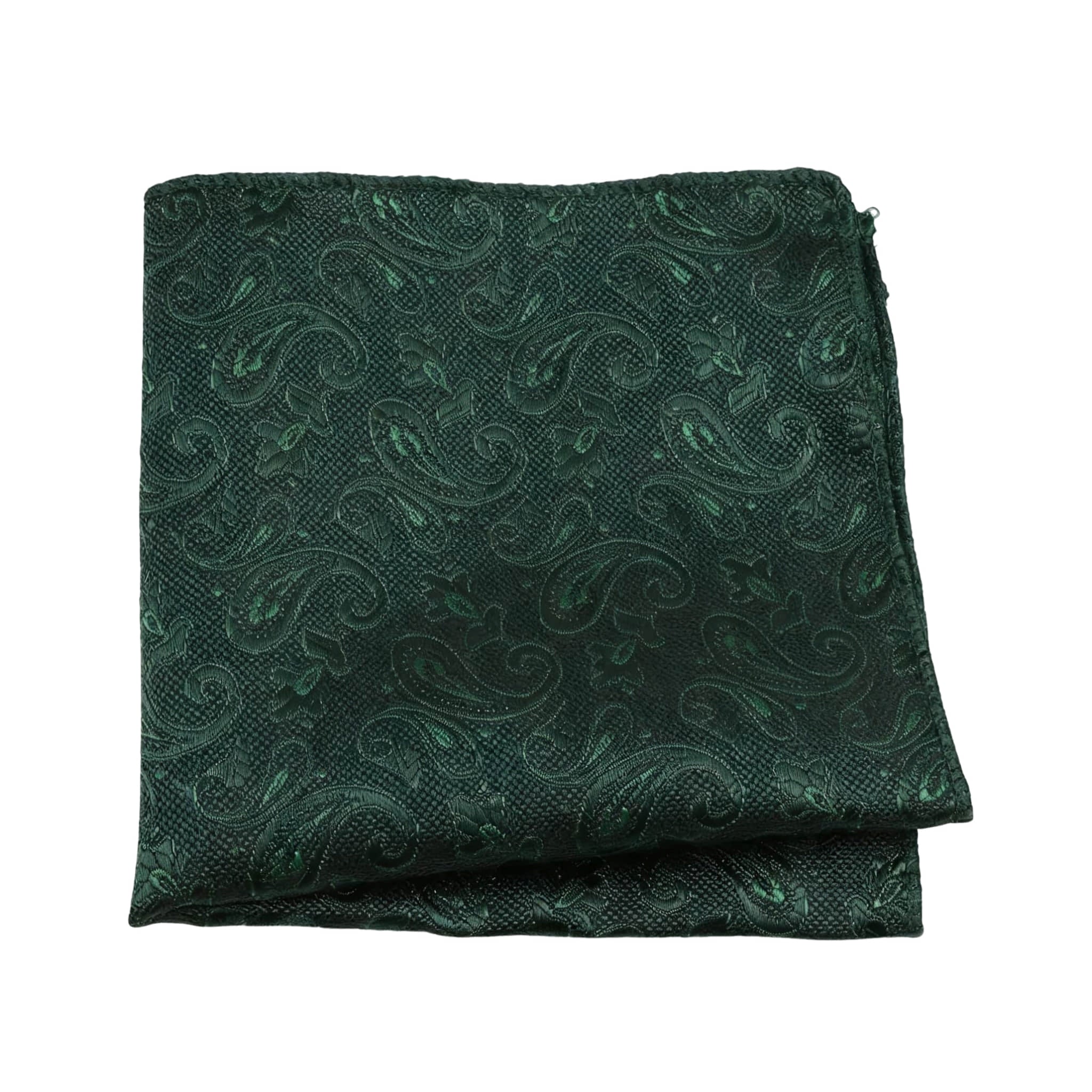 Green Green Paisley Pocket Square