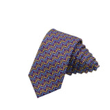 Purple Yellow Geometric Necktie