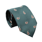 Green Red Paisley Necktie