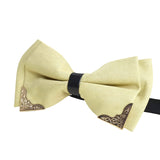 Brown Gold Pattern Bowtie