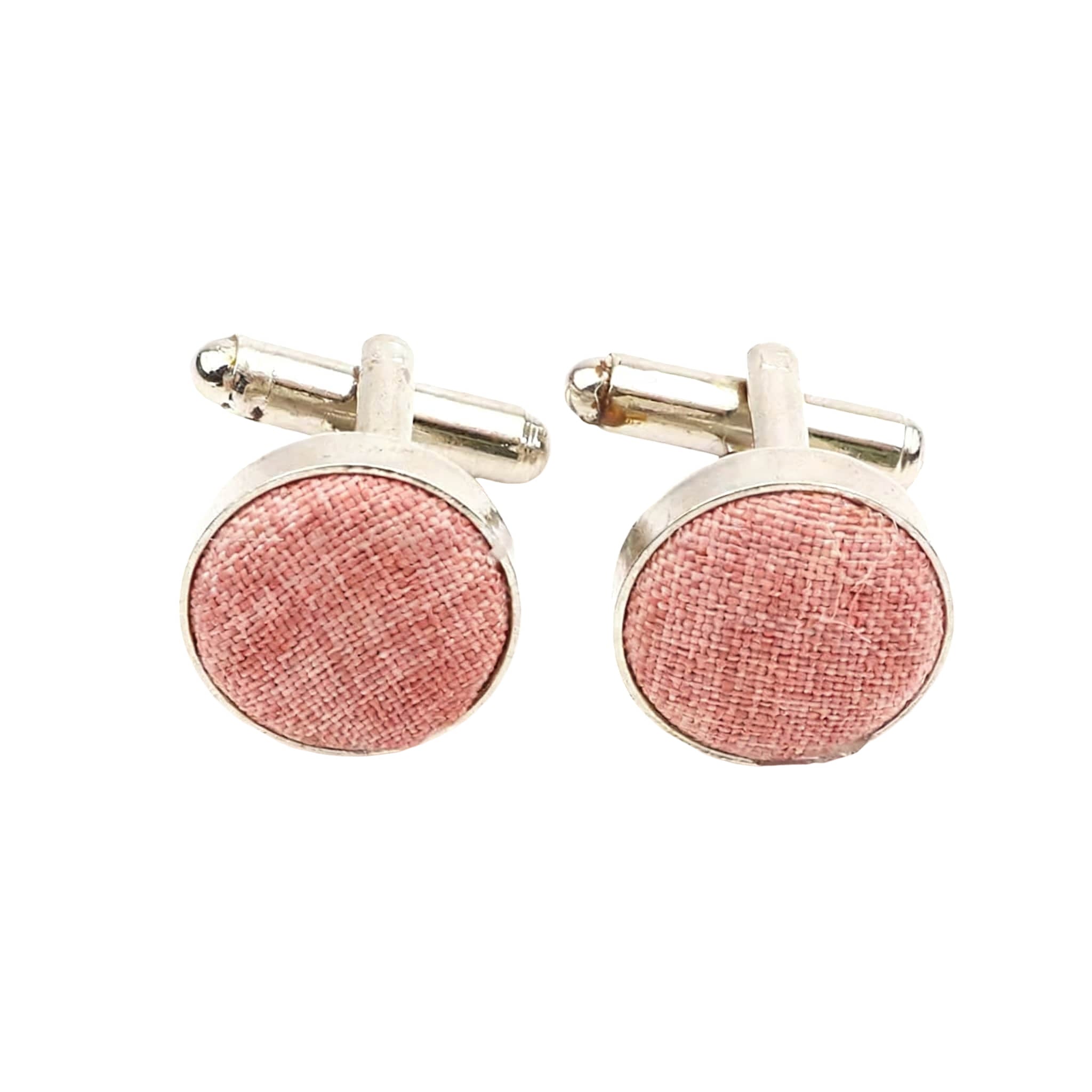 Silver Coral Solid Cufflink