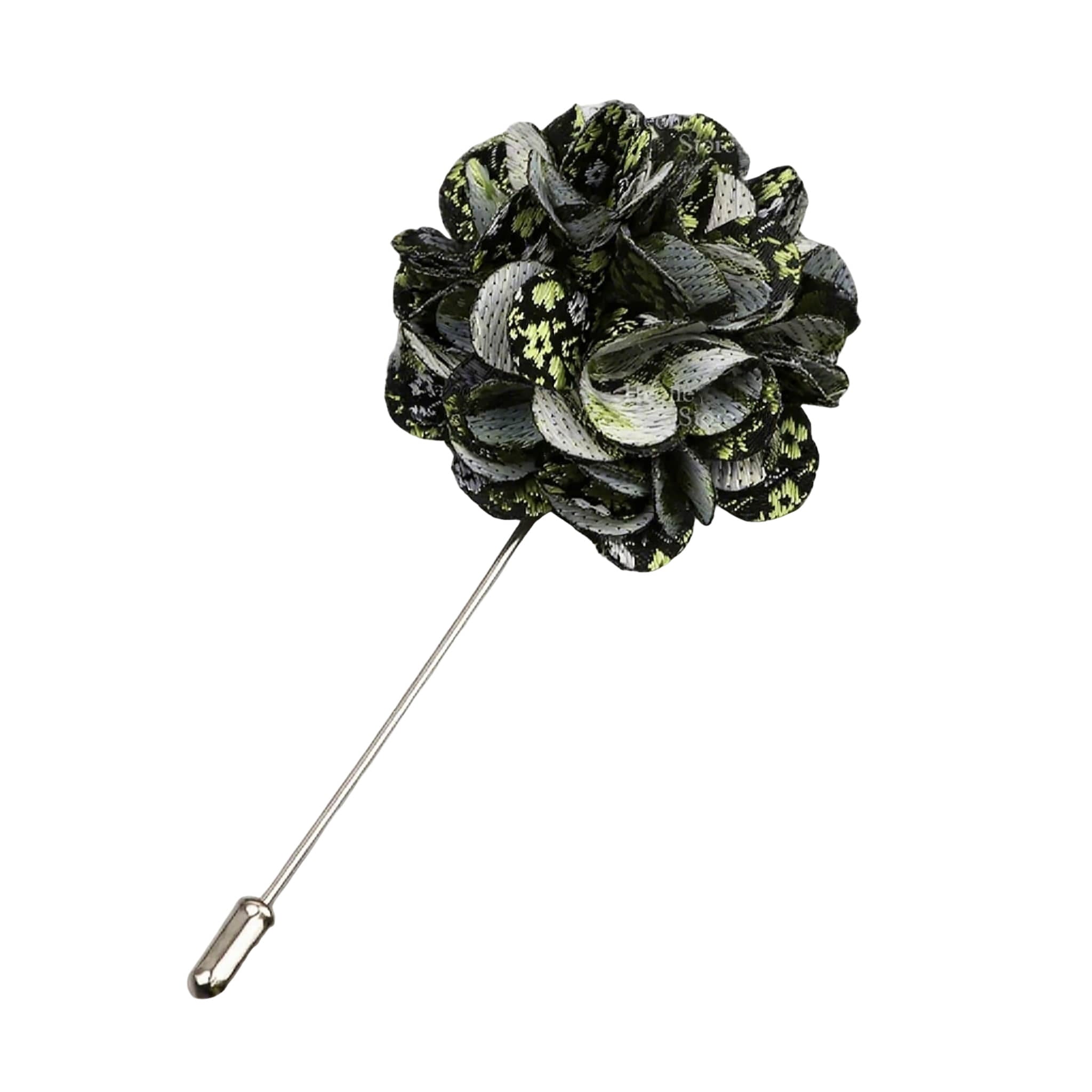 Black Green Polka Dot Lapel Pin