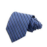 Blue Gray Striped Necktie