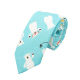 Light Blue White Bear Necktie