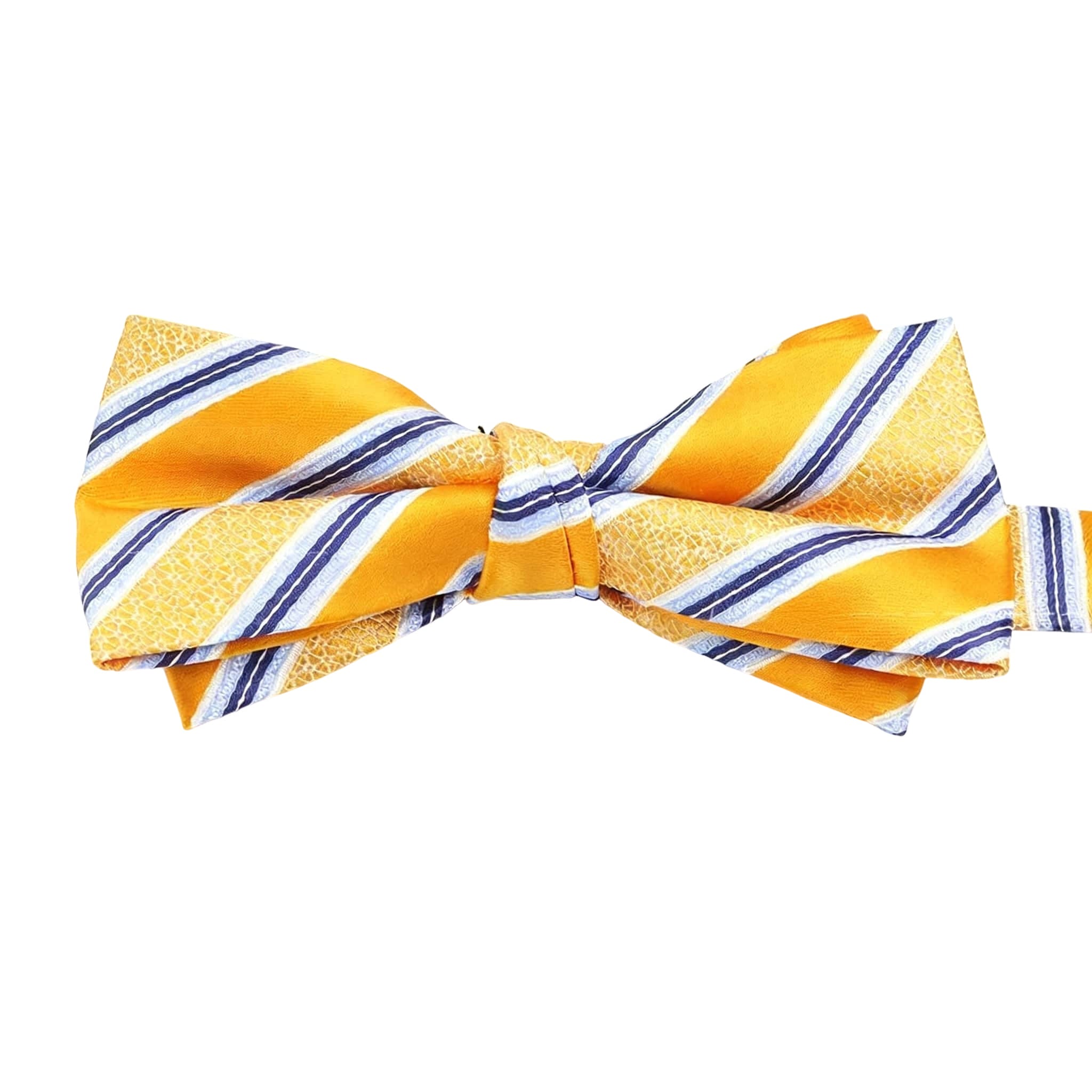 Orange Blue Striped Bowtie