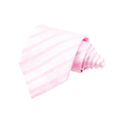 Pink White Striped Necktie