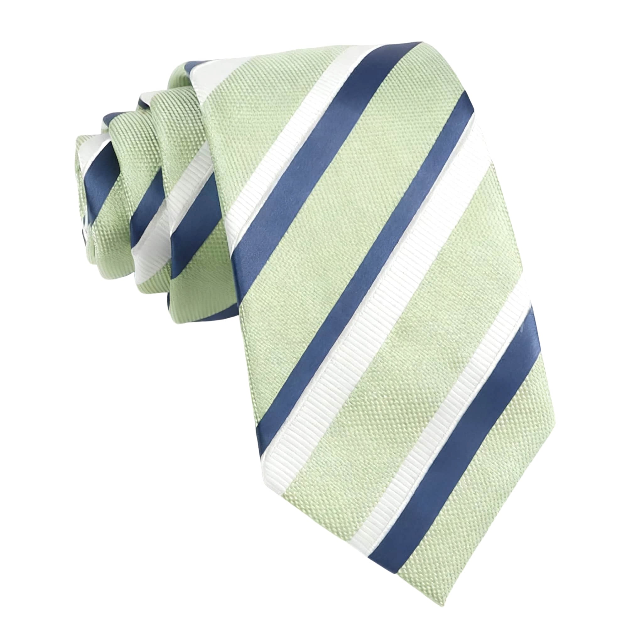 Green Blue Striped Necktie