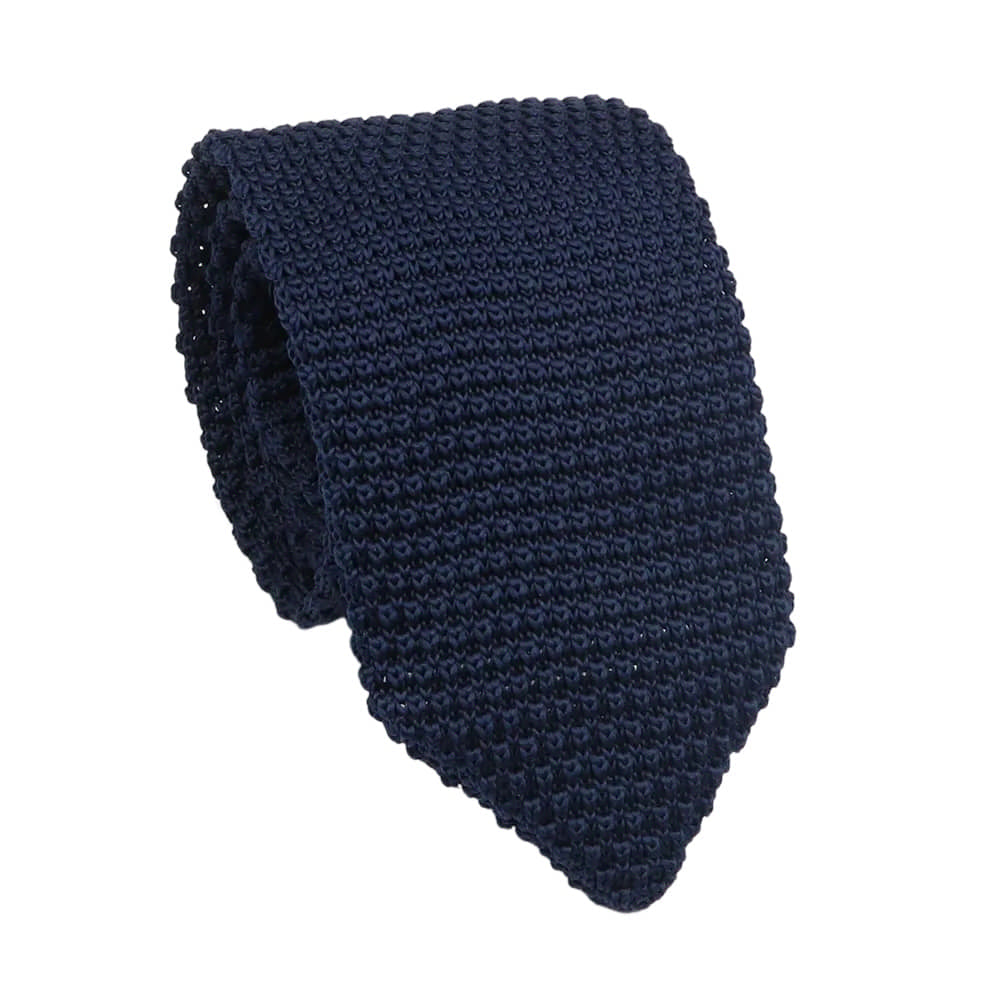Navy Blue Solid Necktie