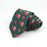 Green With Red Santa Claus Necktie