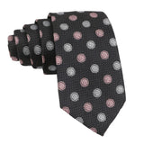 Black Pink Polka Dot Necktie