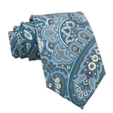 Teal Blue Paisley Necktie