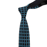 Black Teal Knitted Tie