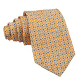 Orange Blue Geometric Necktie