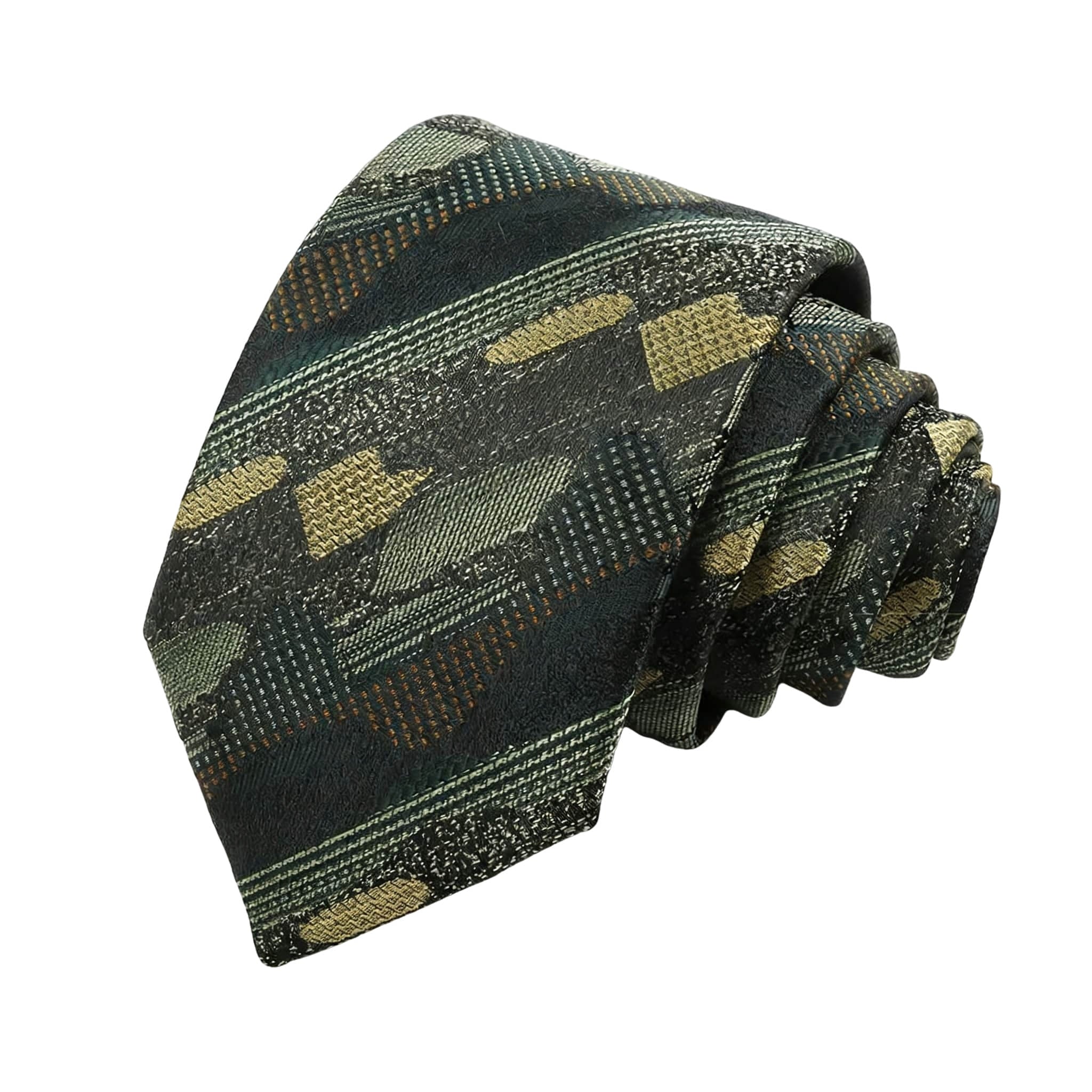 Brown Orange Striped Necktie